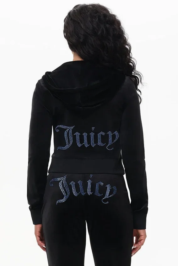 Technicolor Customizable Big Bling Velour Hoodie Technicolor Customizable Big Bling Velour Hoodie