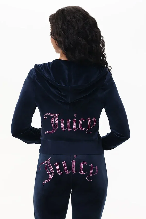 Technicolor Customizable Big Bling Velour Hoodie Technicolor Customizable Big Bling Velour Hoodie