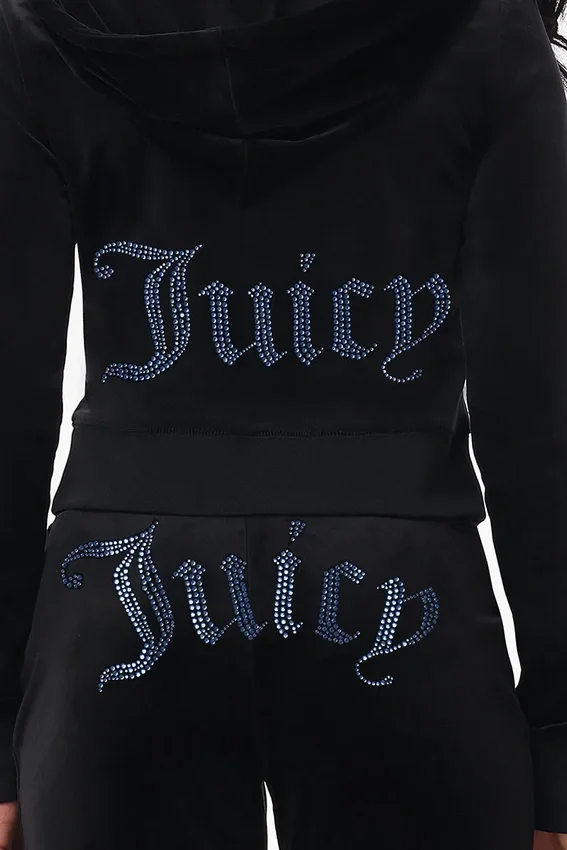 Technicolor Customizable Big Bling Velour Hoodie Technicolor Customizable Big Bling Velour Hoodie