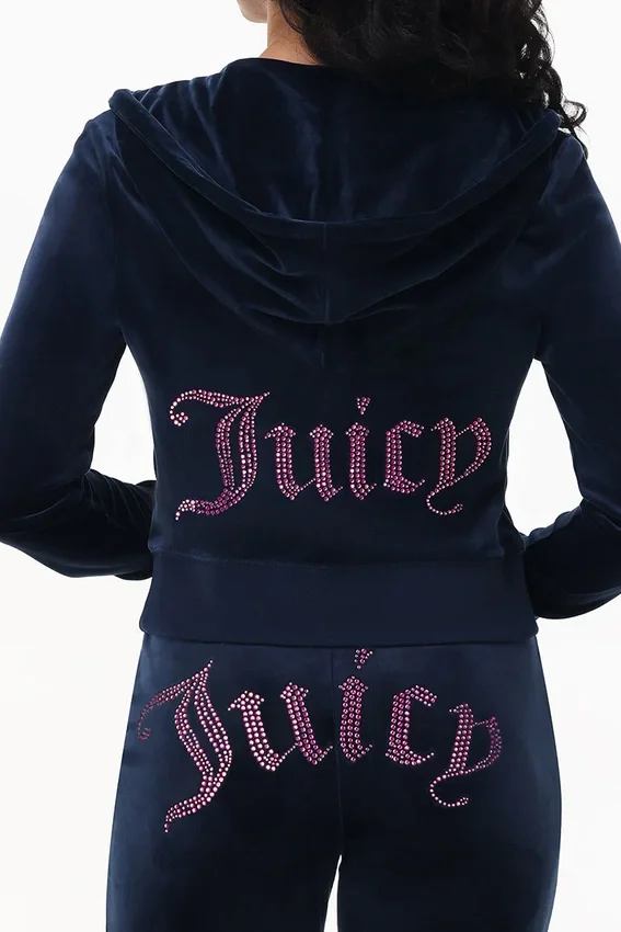 Technicolor Customizable Big Bling Velour Hoodie Technicolor Customizable Big Bling Velour Hoodie