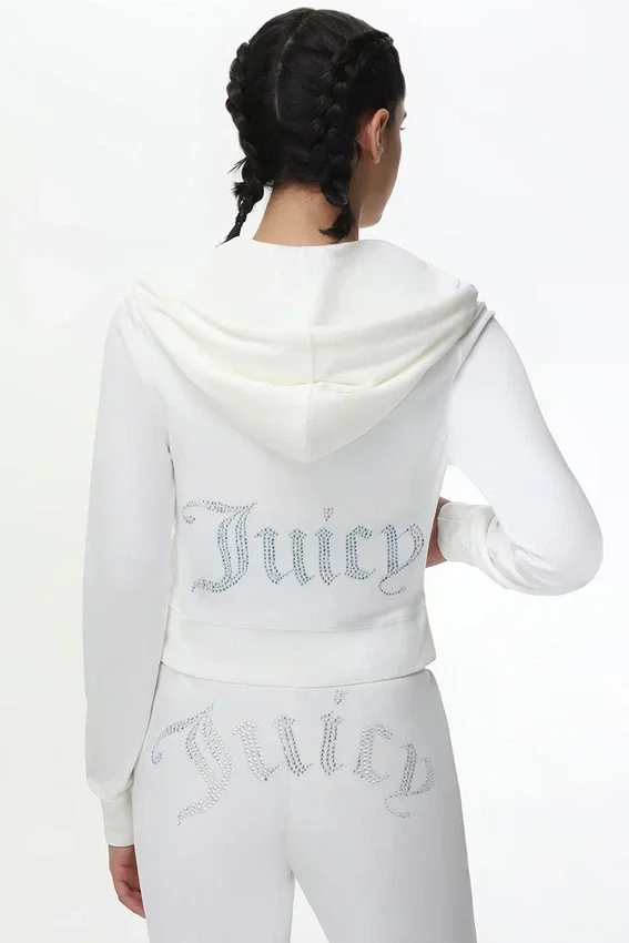 Technicolor Customizable Big Bling Velour Hoodie Technicolor Customizable Big Bling Velour Hoodie
