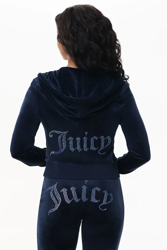 Technicolor Customizable Big Bling Velour Hoodie Technicolor Customizable Big Bling Velour Hoodie