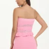 Towel Terry Lace Trim Tube Top