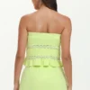 Towel Terry Lace Trim Tube Top