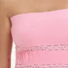 Towel Terry Lace Trim Tube Top
