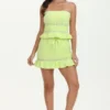 Towel Terry Lace Trim Tube Top