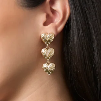 Triple Heart Drop Earrings Triple Heart Drop Earrings