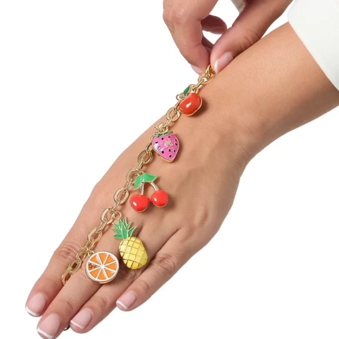 Tropical Fruit Charm Bracelet