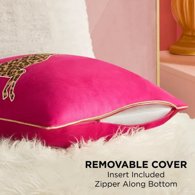 Velvet Cheetah Square Pillow