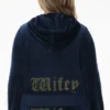 Wifey Customizable Big Bling Velour Hoodie