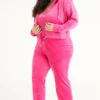Wifey Customizable Big Bling Velour Track Pants